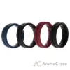 Picture of Silicone Wedding BR Middle Line Ring Set - Basic-Bordo by ROQ for Men - 4 x 15 mm Ring
