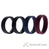 Picture of Silicone Wedding BR Middle Line Ring Set - Basic-Bordo by ROQ for Men - 4 x 16 mm Ring