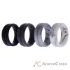 Picture of Silicone Wedding BR Middle Line Ring Set - Basic-Marble by ROQ for Men - 4 x 7 mm Ring