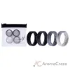 Picture of Silicone Wedding BR Middle Line Ring Set - Basic-Marble by ROQ for Men - 4 x 8 mm Ring