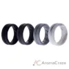 Picture of Silicone Wedding BR Middle Line Ring Set - Basic-Marble by ROQ for Men - 4 x 8 mm Ring