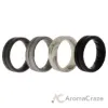 Picture of Silicone Wedding BR Middle Line Ring Set - Basic-Marble by ROQ for Men - 4 x 10 mm Ring