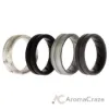 Picture of Silicone Wedding BR Middle Line Ring Set - Basic-Marble by ROQ for Men - 4 x 11 mm Ring