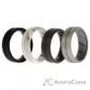 Picture of Silicone Wedding BR Middle Line Ring Set - Basic-Marble by ROQ for Men - 4 x 12 mm Ring