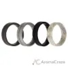 Picture of Silicone Wedding BR Middle Line Ring Set - Basic-Marble by ROQ for Men - 4 x 14 mm Ring