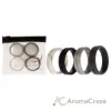 Picture of Silicone Wedding BR Middle Line Ring Set - Basic-Marble by ROQ for Men - 4 x 15 mm Ring