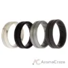 Picture of Silicone Wedding BR Middle Line Ring Set - Basic-Marble by ROQ for Men - 4 x 15 mm Ring