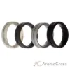 Picture of Silicone Wedding BR Middle Line Ring Set - Basic-Marble by ROQ for Men - 4 x 16 mm Ring