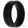 Picture of Silicone Wedding BR Middle Line Ring - Basic-Black by ROQ for Men - 7 mm Ring