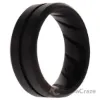 Picture of Silicone Wedding BR Middle Line Ring - Basic-Black by ROQ for Men - 8 mm Ring