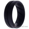 Picture of Silicone Wedding BR Middle Line Ring - Basic-Black by ROQ for Men - 9 mm Ring