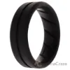 Picture of Silicone Wedding BR Middle Line Ring - Basic-Black by ROQ for Men - 12 mm Ring