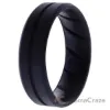 Picture of Silicone Wedding BR Middle Line Ring - Basic-Black by ROQ for Men - 13 mm Ring
