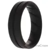 Picture of Silicone Wedding BR Middle Line Ring - Basic-Black by ROQ for Men - 14 mm Ring