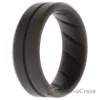 Picture of Silicone Wedding BR Middle Line Ring - Basic-Grey by ROQ for Men - 10 mm Ring