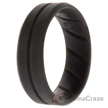 Picture of Silicone Wedding BR Middle Line Ring - Basic-Grey by ROQ for Men - 13 mm Ring