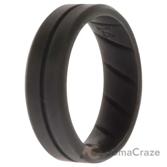 Picture of Silicone Wedding BR Middle Line Ring - Basic-Grey by ROQ for Men - 14 mm Ring