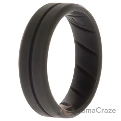 Picture of Silicone Wedding BR Middle Line Ring - Basic-Grey by ROQ for Men - 16 mm Ring