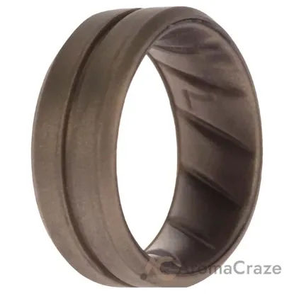 Picture of Silicone Wedding BR Middle Line Ring - Basic-Silver by ROQ for Men - 7 mm Ring