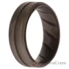 Picture of Silicone Wedding BR Middle Line Ring - Basic-Silver by ROQ for Men - 10 mm Ring
