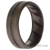 Picture of Silicone Wedding BR Middle Line Ring - Basic-Silver by ROQ for Men - 13 mm Ring