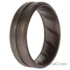 Picture of Silicone Wedding BR Middle Line Ring - Basic-Silver by ROQ for Men - 14 mm Ring