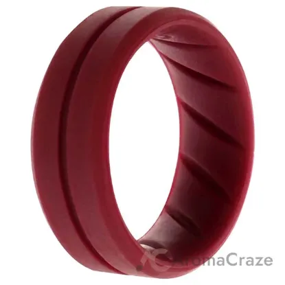 Picture of Silicone Wedding BR Middle Line Ring - Basic-Bordo by ROQ for Men - 8 mm Ring