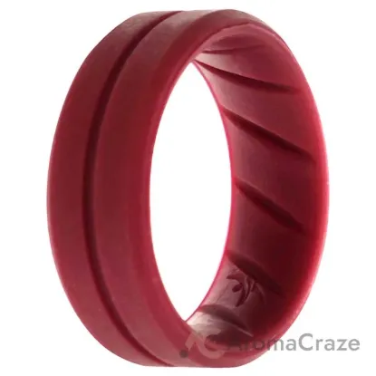 Picture of Silicone Wedding BR Middle Line Ring - Basic-Bordo by ROQ for Men - 9 mm Ring