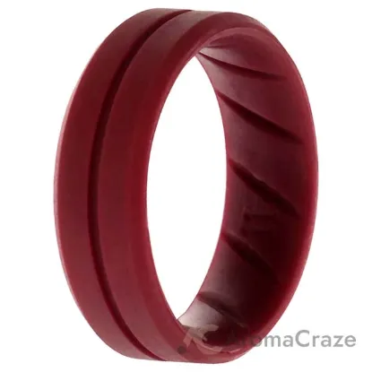 Picture of Silicone Wedding BR Middle Line Ring - Basic-Bordo by ROQ for Men - 11 mm Ring