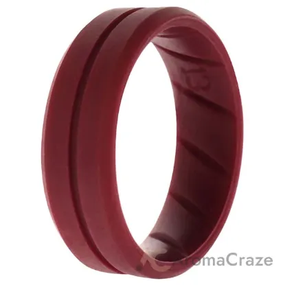Picture of Silicone Wedding BR Middle Line Ring - Basic-Bordo by ROQ for Men - 13 mm Ring