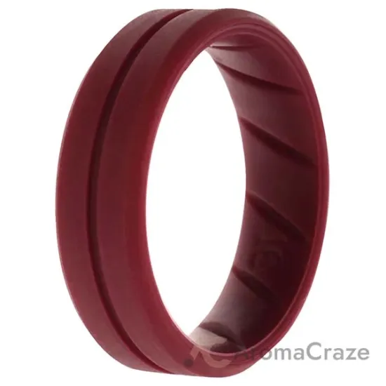 Picture of Silicone Wedding BR Middle Line Ring - Basic-Bordo by ROQ for Men - 16 mm Ring