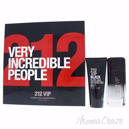 Picture of 212 Vip Black by Carolina Herrera for Men - 2 Pc Gift Set 3.4oz EDP Spray, 3.4oz Bath and Shower Gel