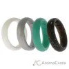 Picture of Silicone Wedding BR Solid Ring Set - Basic-Turqouise by ROQ for Women - 4 x 7 mm Ring