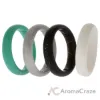 Picture of Silicone Wedding BR Solid Ring Set - Basic-Turqouise by ROQ for Women - 4 x 10 mm Ring