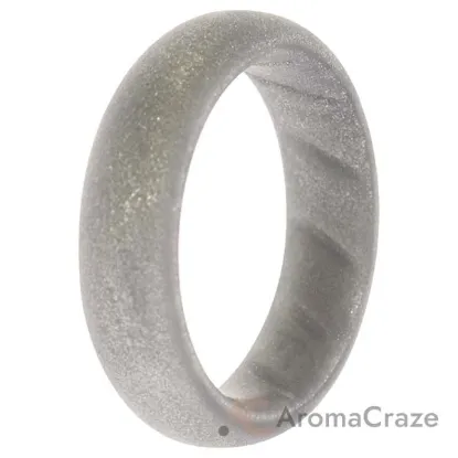 Picture of Silicone Wedding BR Solid Ring - Basic-Silver by ROQ for Women - 6 mm Ring