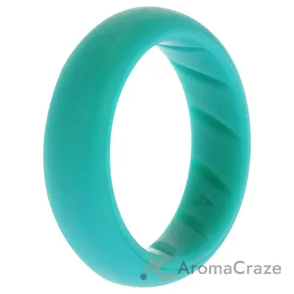 Picture of Silicone Wedding BR Solid Ring - Basic-Turquoise by ROQ for Women - 4 mm Ring