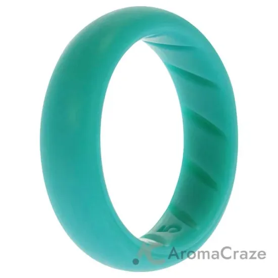 Picture of Silicone Wedding BR Solid Ring - Basic-Turquoise by ROQ for Women - 5 mm Ring