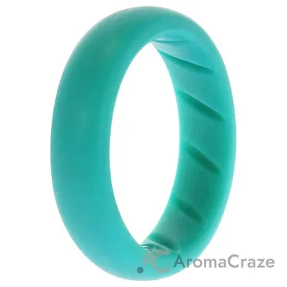 Picture of Silicone Wedding BR Solid Ring - Basic-Turquoise by ROQ for Women - 6 mm Ring