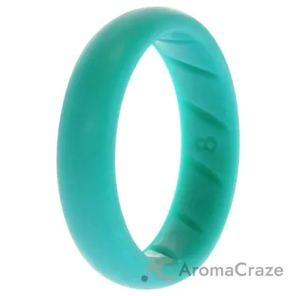 Picture of Silicone Wedding BR Solid Ring - Basic-Turquoise by ROQ for Women - 8 mm Ring