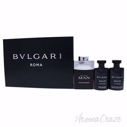 Bvlgari Man Black Cologne by Bvlgari for Men - 3 Pc Gift Set