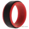 Picture of Silicone Wedding 2Layer Step Ring - Red-Black by ROQ for Men - 7 mm Ring