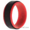Picture of Silicone Wedding 2Layer Step Ring - Red-Black by ROQ for Men - 8 mm Ring