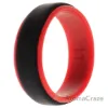 Picture of Silicone Wedding 2Layer Step Ring - Red-Black by ROQ for Men - 11 mm Ring