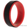 Picture of Silicone Wedding 2Layer Step Ring - Red-Black by ROQ for Men - 12 mm Ring
