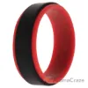 Picture of Silicone Wedding 2Layer Step Ring - Red-Black by ROQ for Men - 13 mm Ring