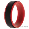Picture of Silicone Wedding 2Layer Step Ring - Red-Black by ROQ for Men - 15 mm Ring