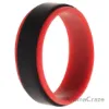 Picture of Silicone Wedding 2Layer Step Ring - Red-Black by ROQ for Men - 16 mm Ring