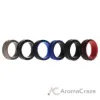 Picture of Silicone Wedding 2Layer Middle Line Ring Set - Black-Camo by ROQ for Men - 6 x 7 mm Ring