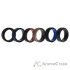 Picture of Silicone Wedding 2Layer Middle Line Ring Set - Black-Camo by ROQ for Men - 6 x 8 mm Ring
