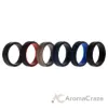 Picture of Silicone Wedding 2Layer Middle Line Ring Set - Black-Camo by ROQ for Men - 6 x 13 mm Ring
